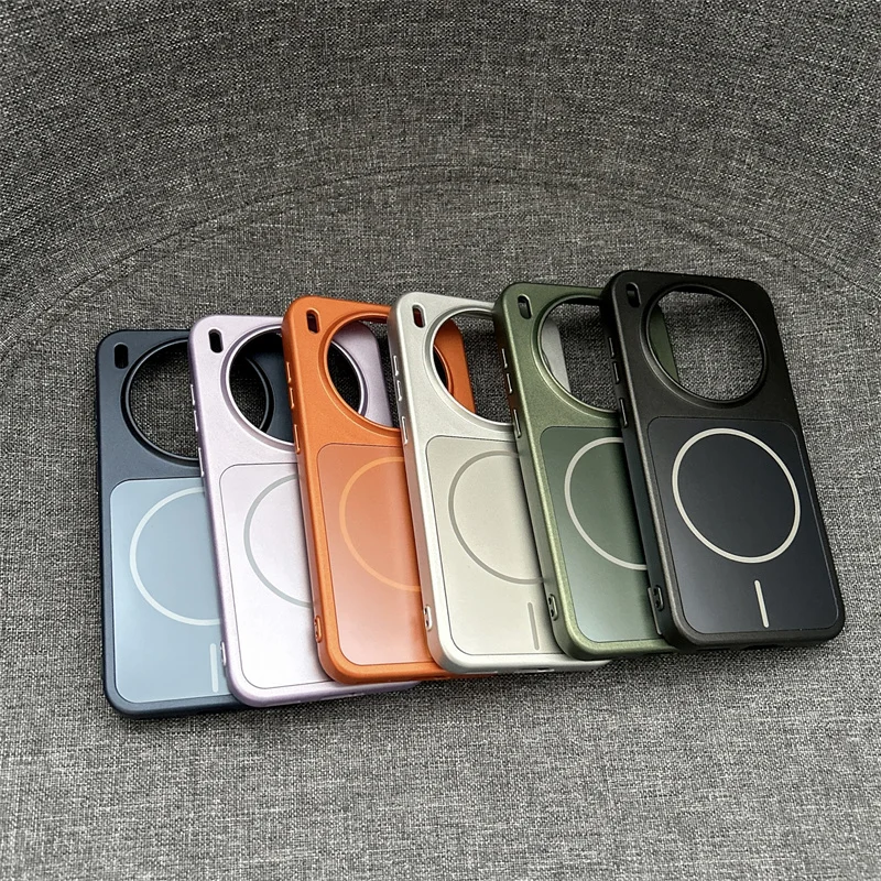 Luxury Matte Wireless Charging Magnetic Case with Camera Lens Protection and Shockproof Hard PC Cover