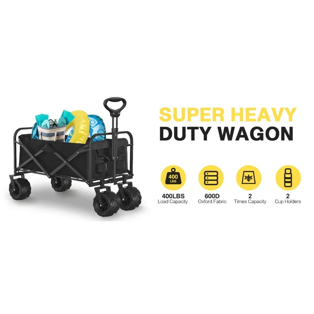 beach wagon beach cart collapsible with wheels wagons for kids grocery folding foldable