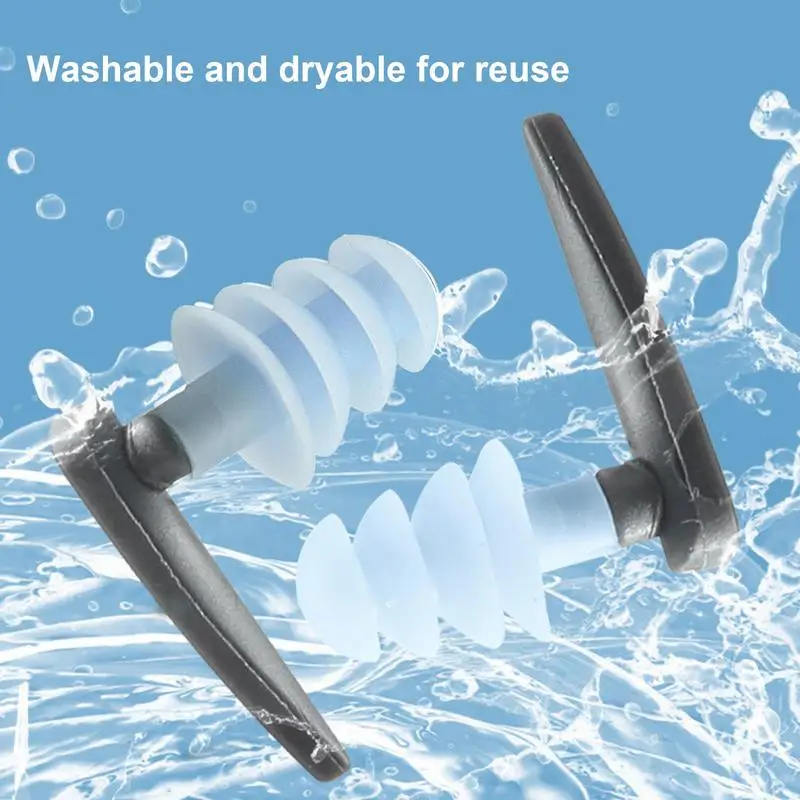 Ear Plugs For Swimming Waterproof Reusable Silicone Swim Earplugs Soft Sleeping Noise Cancelling Earplugs Swimming Earplugs For 5