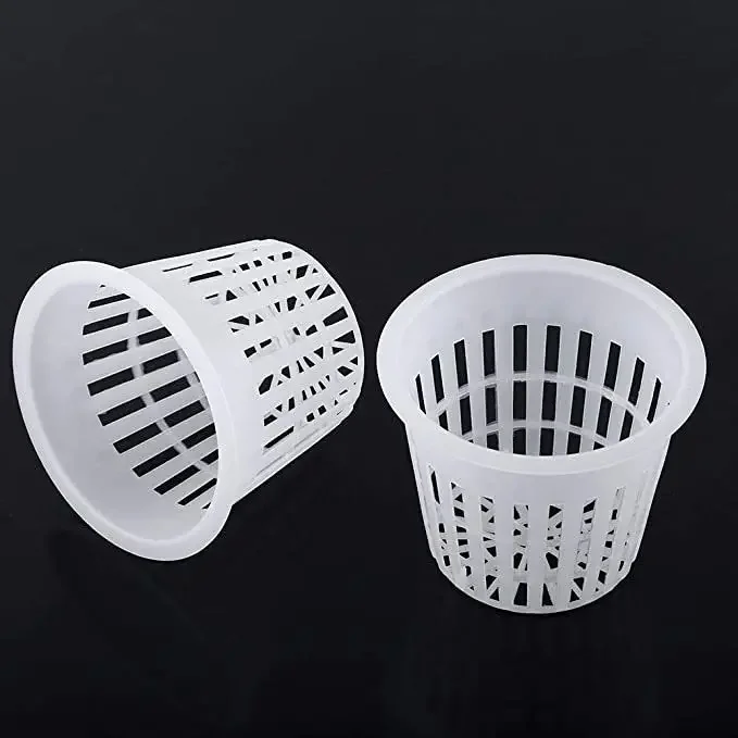 10PCS 3 Inch Hydroponics Cups Slotted Mesh Wide Lip Filter Plant Net Pot Bucket Basket Vegetable Garden Grown Netted Baskets
