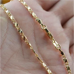 Elegant 18K Gold Color Filled Necklace - Versatile Unisex Jewelry Chain, Adjustable 16-30 Inch - 70cm