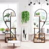 25260-A75F35.Jpg flower pot display rack plant stand half heart shaped