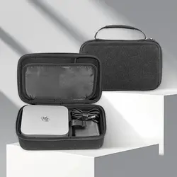 Compact Hard Shell Travel Case for Mini PC and Accessories (Black)