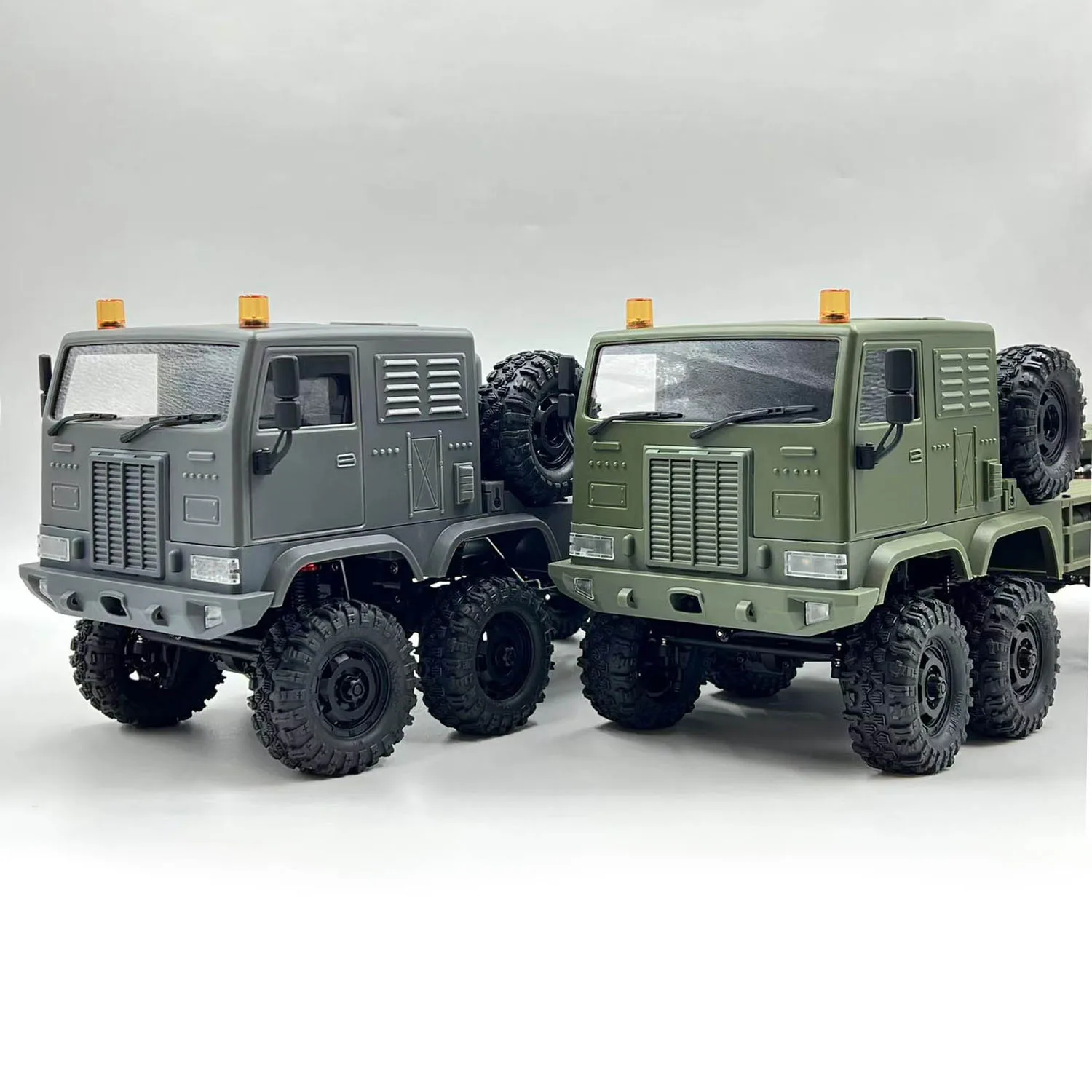 RTR 1/18 무선 조종 군용 트럭 8*8 RC 오프로드 차량 280 브러시드 모터 피프스 휠 윈치 금속 후크 사륜 조향