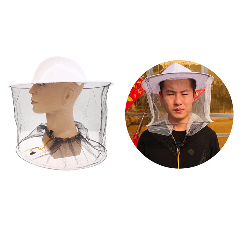 Household Bee Tools And Supplies Beekeeping White Cotton Bee Hat And Veil With Hinged Closure Anti Bee Protective Hat