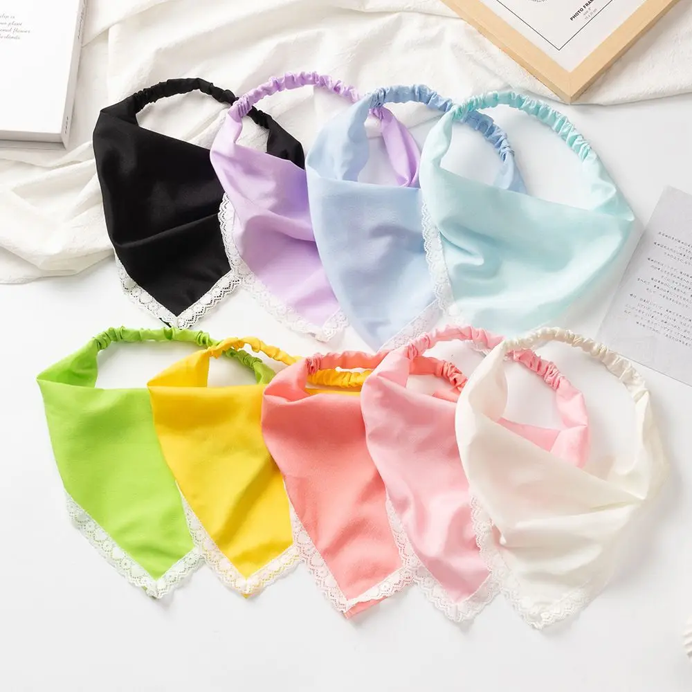 Summer Printting Hair Scarf Hairband Headband Elastic Triangle Bandanas kerchief Women Girl Headwrap Hairwear Hair Accessories