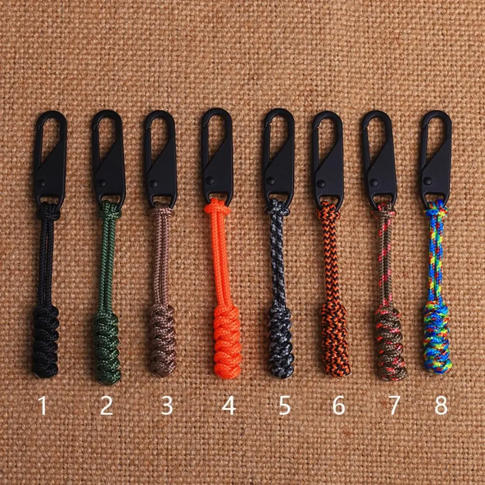 Durable Zipper Sliders Wear-resistant Umbrella Rope Woven Zipper Pull Head Replaceable Detachable Pull Rope Outdoor