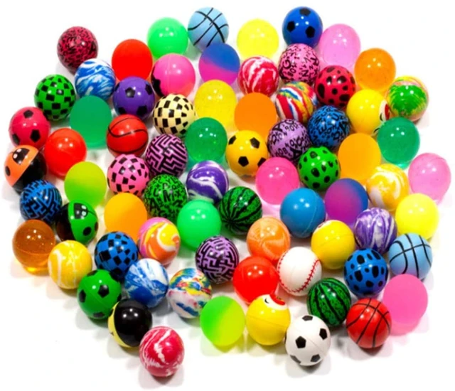 10 pezzi assortiti palline rimbalzanti colorate calcio sfuso modello misto palline  rimbalzanti alte per bambini bomboniere premi regali di compleanno -  AliExpress