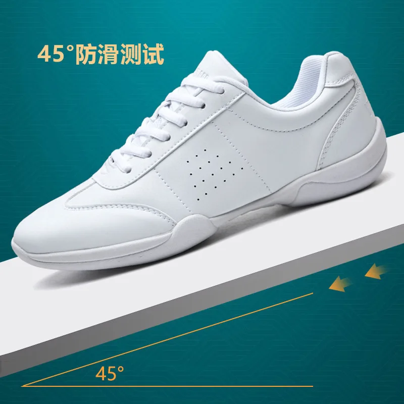 

D18 White competitive aerobics shoes Children's competition shoes Cheerleading exercise shoes Dance shoes Women