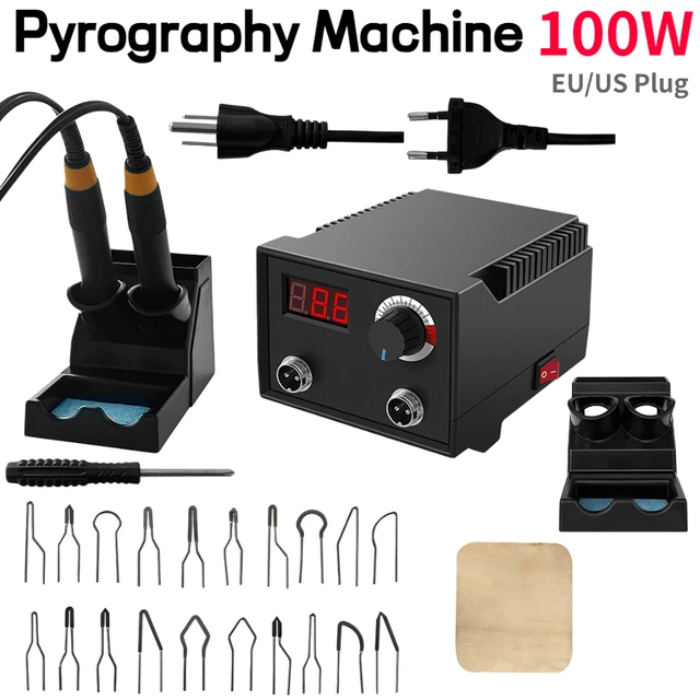 100W Woodburner Wood Burning Tool Kit Adjustable 0-650℃ Woodburning  Pyrography Pen Machine Set Electric Soldering Iron - AliExpress