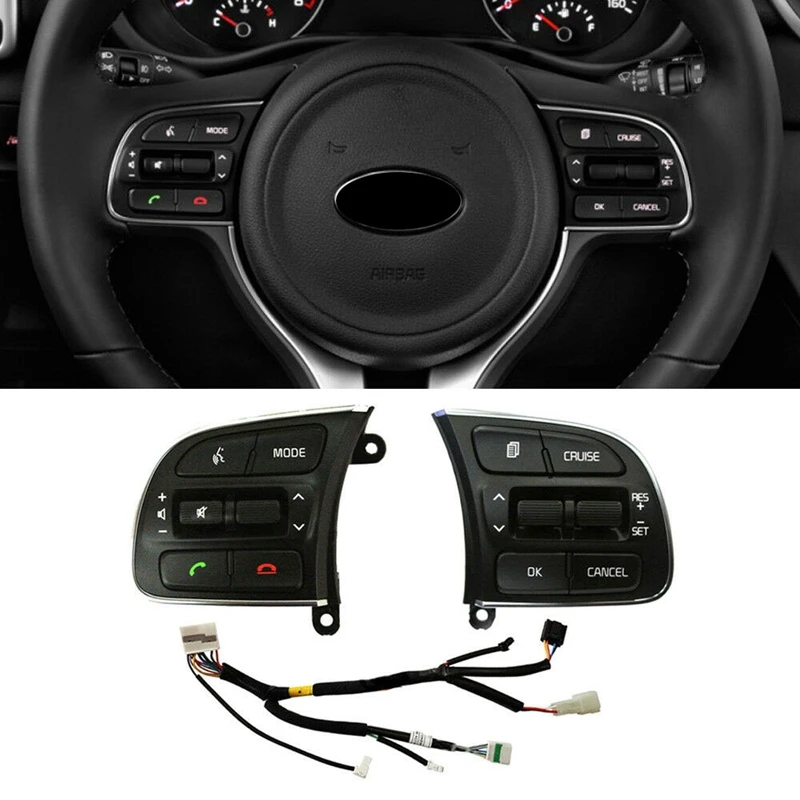 

Car Steering Wheel Ext Wire Bluetooth Switch For KIA Sportage 2017-2020 96710D9030 96720D9010