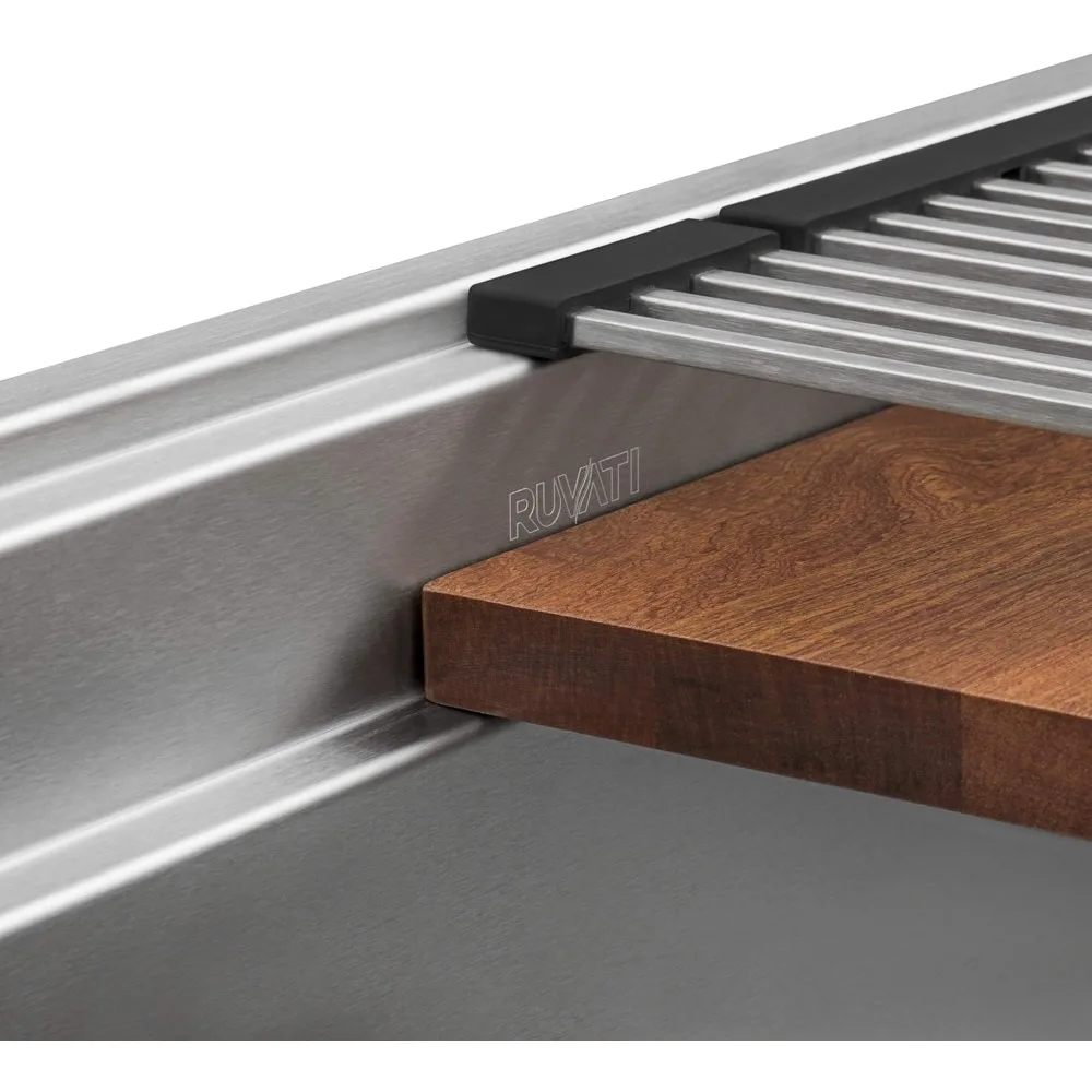 Silver kitchen sink 45-inch Workstation Ledge Kitchen Sink Undermount 16 Gauge Stainless Steel kitchen  sink  stainless 6