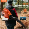 VEVOR Backpack Leaf Blower 79CC 2-Cycle Gas Leaf Blower with 3L Fuel Tank 930CFM Air Volume for Lawn Care&Leaf/ Snow Removal 2
