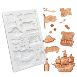 Golden Pirate Coin Silicone Mold for Cake and Chocolate Decorating (Grey)