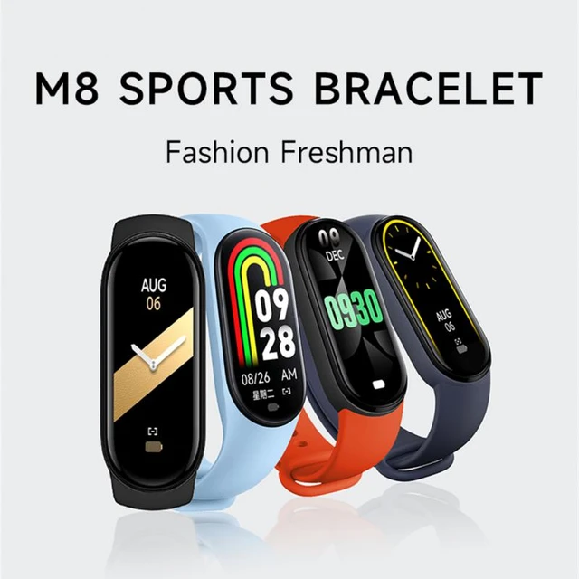 2023 nuovo M8 Smart Watch sport Fitness orologi uomo donna braccialetto  intelligente Bluetooth monitoraggio della frequenza