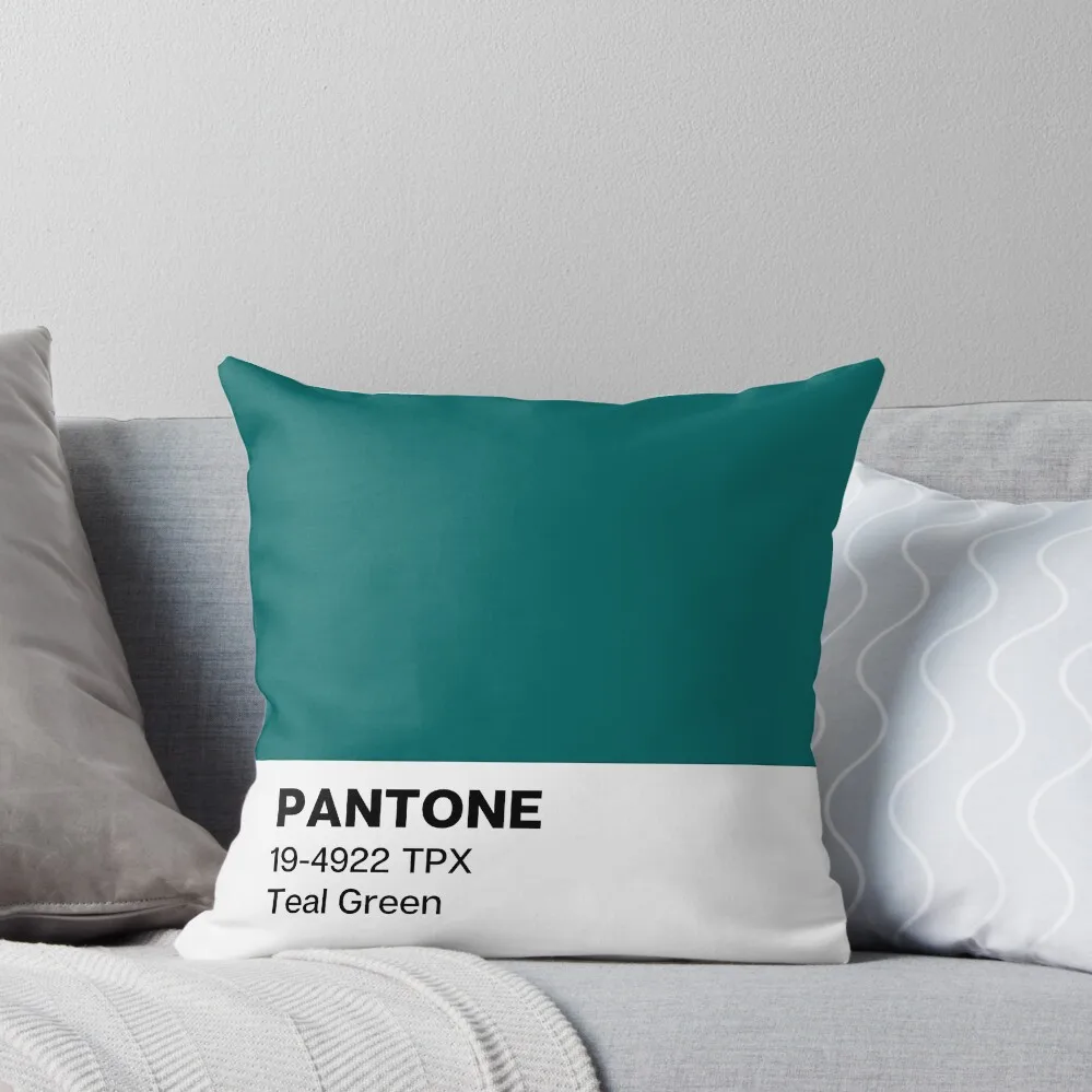 Pantone Teal Green Throw Pillow Fodere Per Capodanno Per Divani