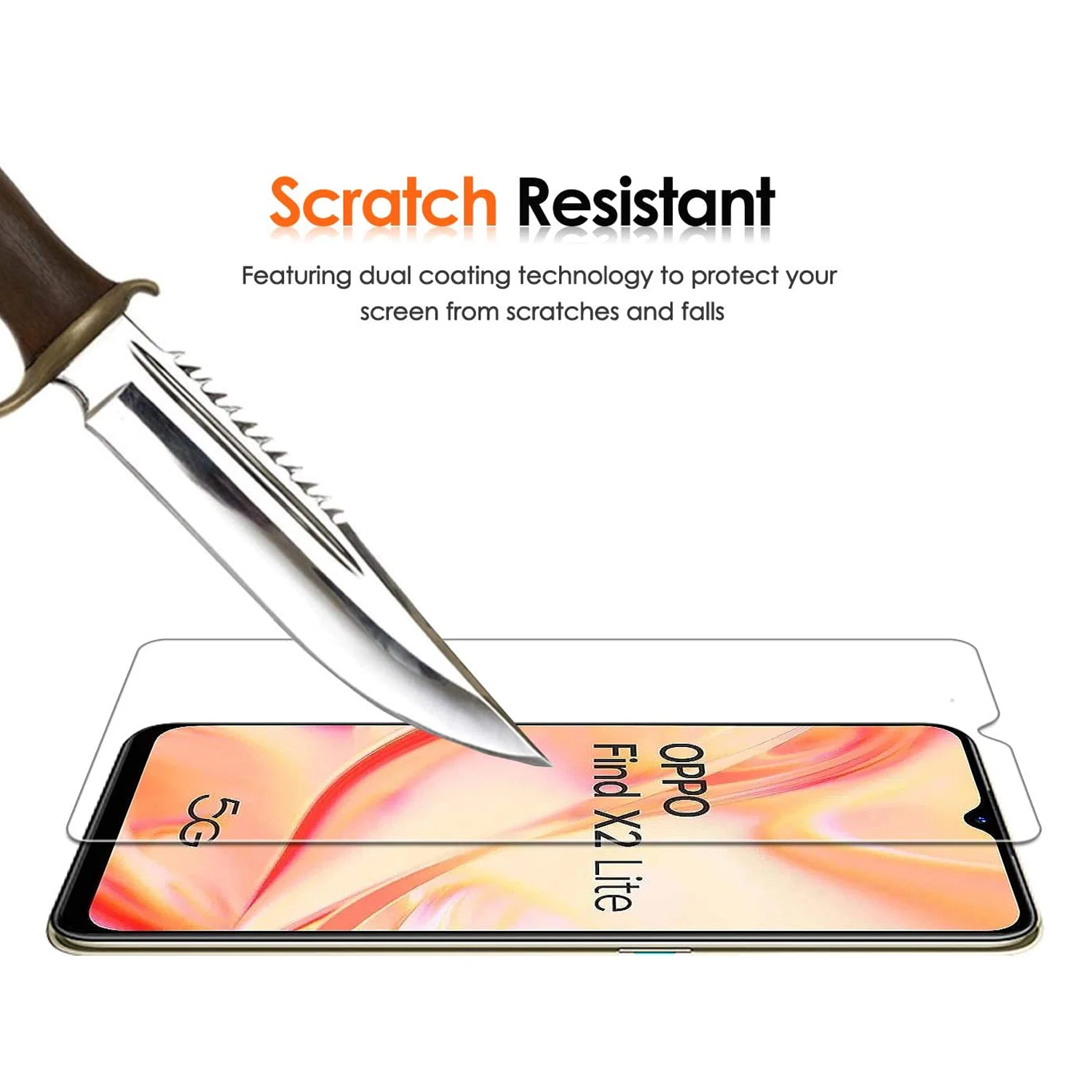 2/4Pcs Tempered Glass For OPPO Find X2 Lite Screen Protector Glass