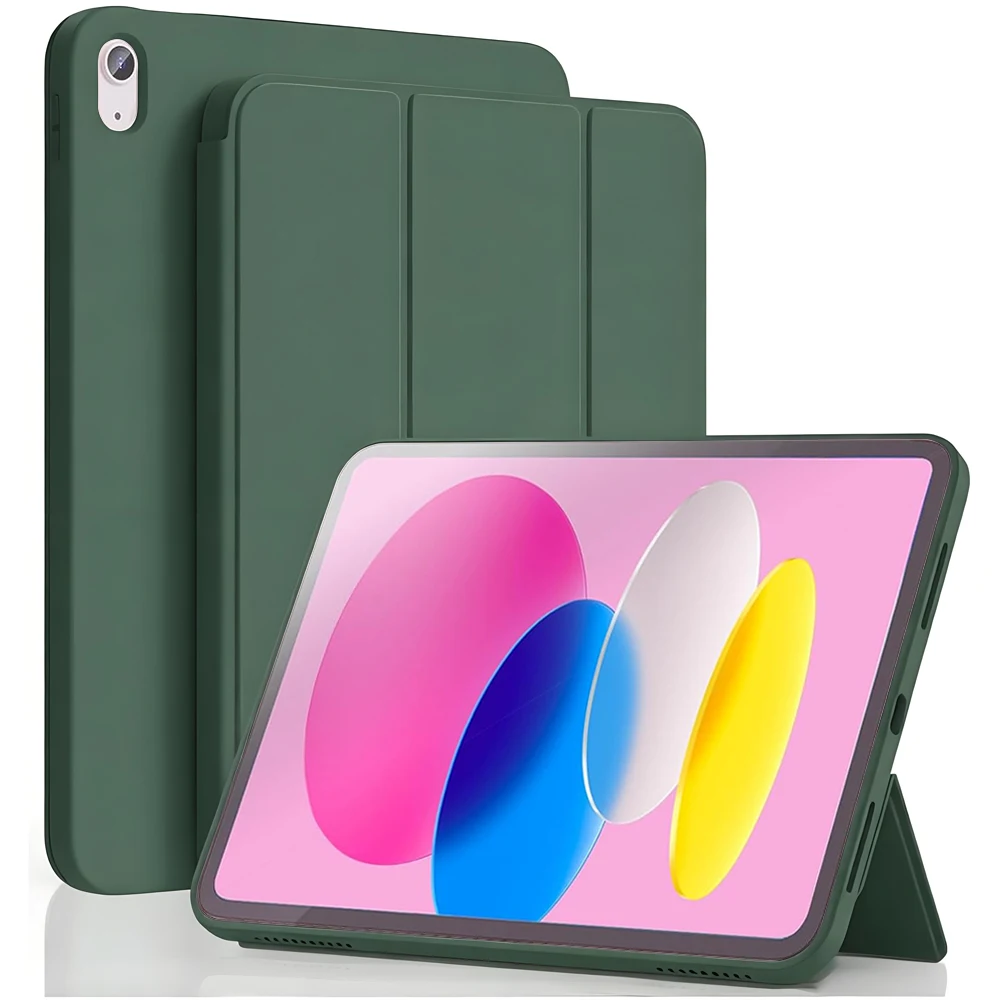Premium Faux Leather Tri-Fold Tablet Case with Auto Sleep/Wake Functionality