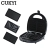 Multifunctional 3 in 1 Waffle Sandwich Panini Baking Machine Household Breakfast Maker With Non-stick Grilling Plate 110V 220V 3