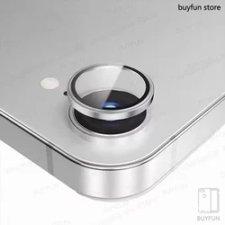 Premium Alloy Ring Camera Protector Case with Tempered Glass Lens Cover - iPhone e17 (Sliver - 03)