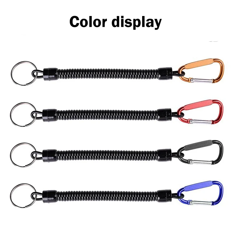 22cm Practical Fishing Hanging Rope Extendable Hand Rope Extendable Spring Climbing Buckle Fishing Rope Rope Fishing Tool