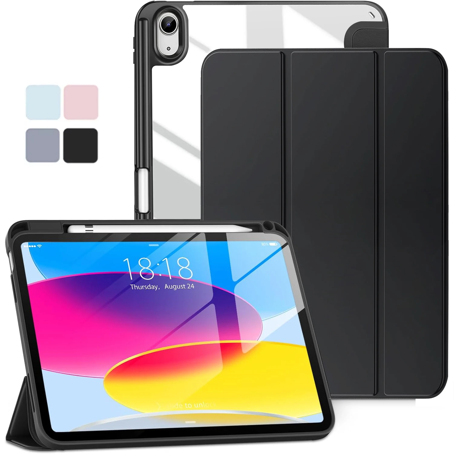 Universal Protective Tablet Case with Pencil Holder and Versatile Design