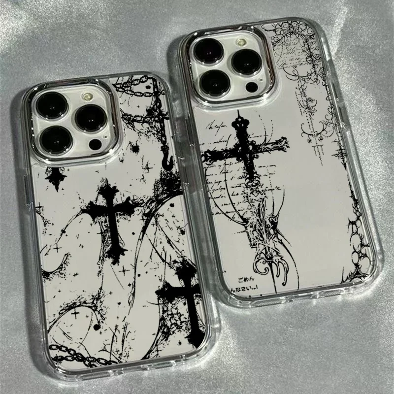 Dark Gothic Cross Mark TPU Case Cover