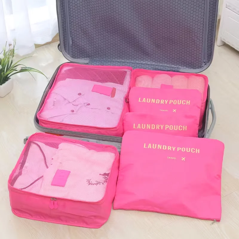 6PCS Luggage Storage Bag Set, Suitable for Business Trips and Travel, Luggage, Clothing, Shoes, Sorting and Sorting Bags, Unisex
