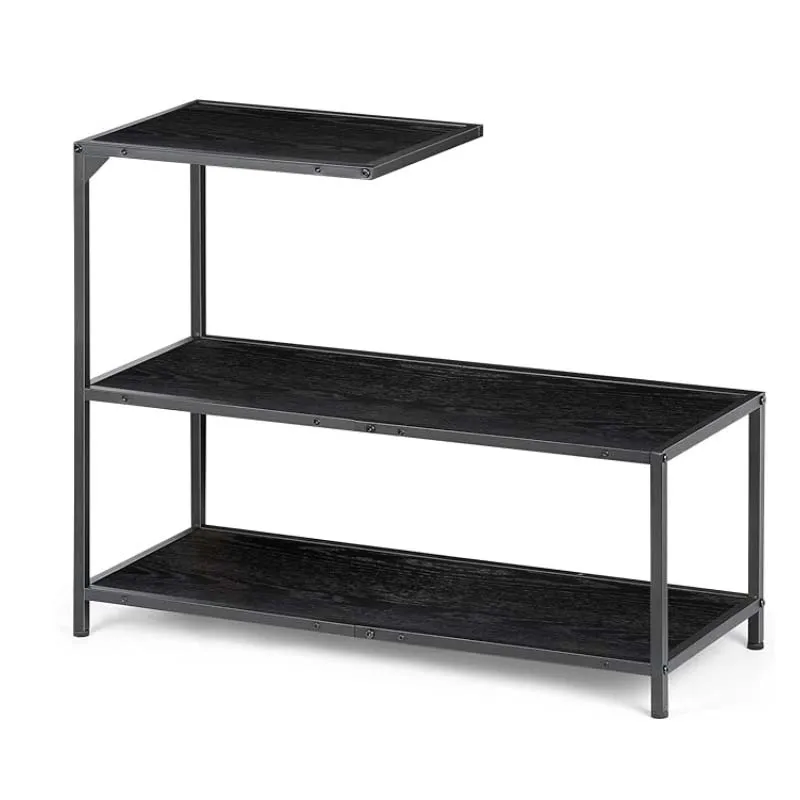 Narrow Side Table 3 Tier Sofa End Table Small Space Side Storage Shelf Slim Bedside Nightstand
