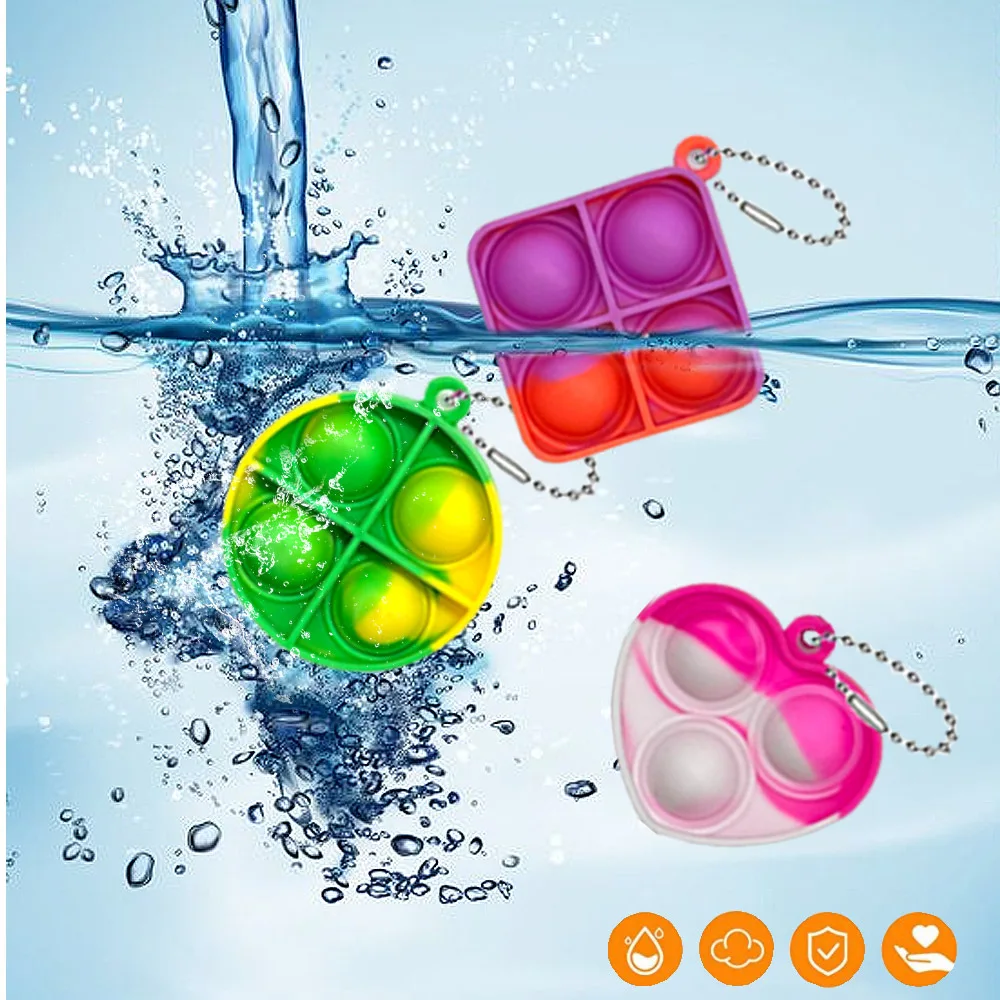 10/30/50PCS Mini Keychain Toddler Sensory Fidget Toys Bulk for Classroom Prizes Kids Birthday Party Favors Goodie Bag Stuffers