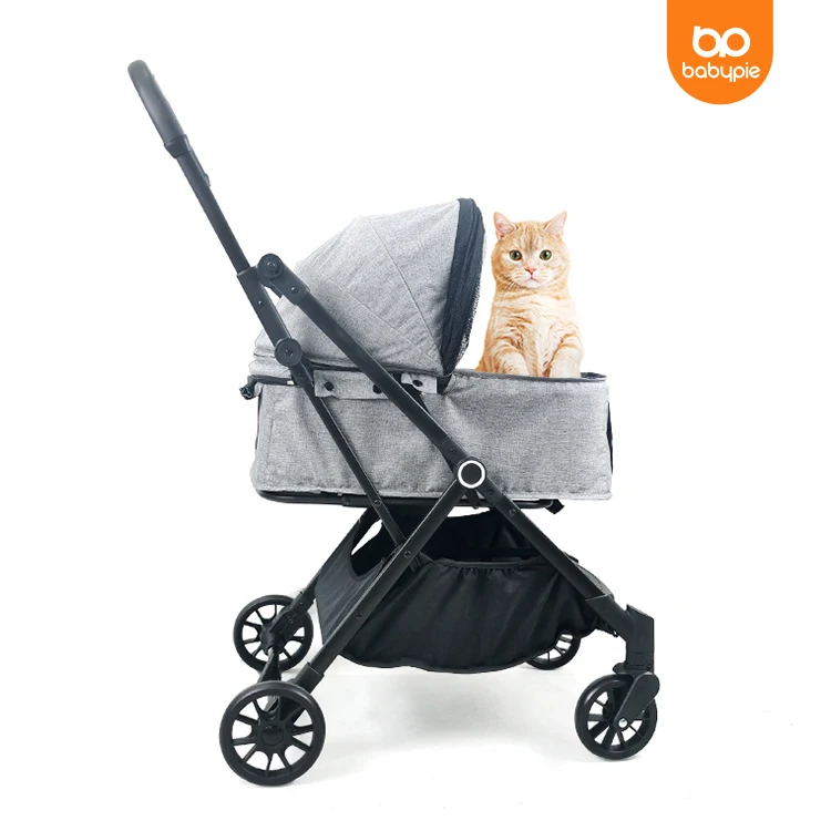 

Wholesale Luxury 4 Wheels Foldable Pet Stroller 3 In 1 Dog Pram Trolley Lightweight Travel Pet Carrier Pet Strollers For Cats