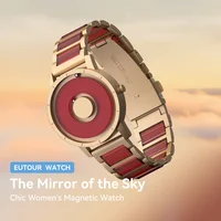 EUTOUR 2025 Spring Arrival Red White Concept Jewelry Watch Resin Material Grace Lady Girl Elegant E059 Magnet Watch Bracelet 1