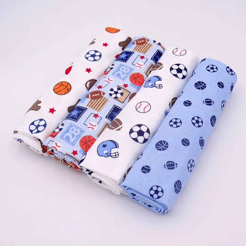 Baby Blanket & Swaddling 4 PCS Newborn Thermal Soft Cotton Solid Bedding Set Quilt Infant Swaddle Wrap Photography Props