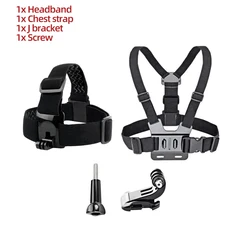 Universal Chest Strap and Headband Mount - 4in1 Head Chest Kit