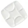 7-Will Square Paint Palette,White Ceramic Artist Paint Palette for Watercolor Painting, Palette Oil Painting 4