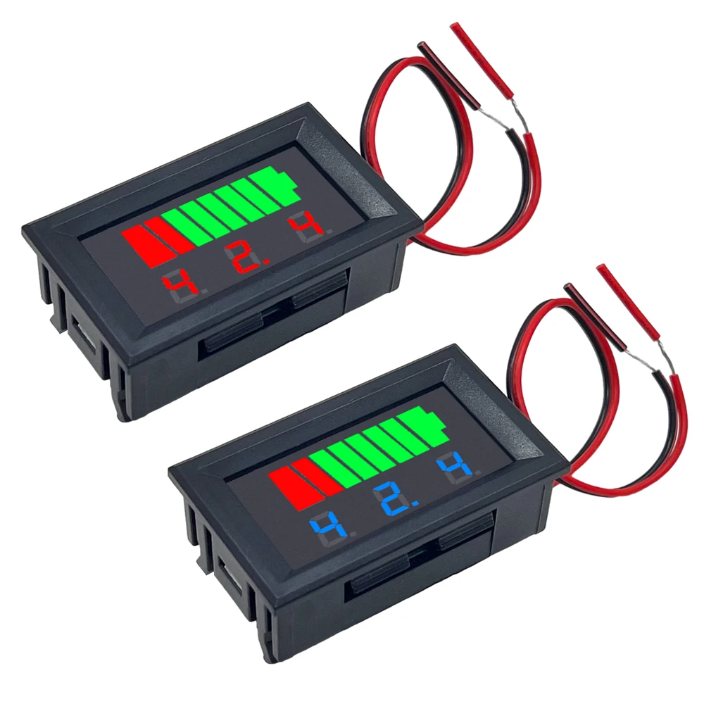 Misuratore Stato Batteria LCD Misuratore Digitale LCD Per Stato Di Carica Batteria - Compatibile Con 12V, 24V, 36V E 48V, Display Chiaro E Intuitivo Indicatore Carica Digitale Per Veicoli