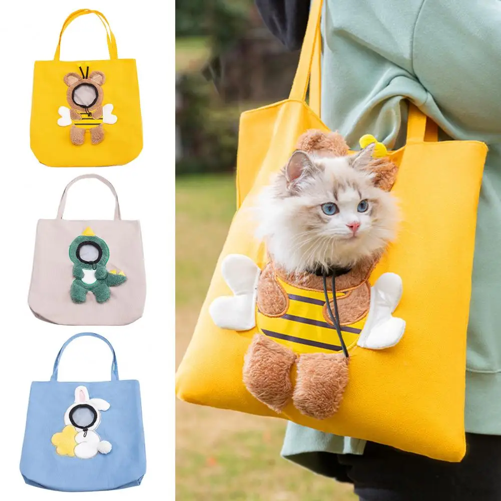 Canvas Shoulder Bag Pet Carrier Bag Extra Soft Breathable Adorable
