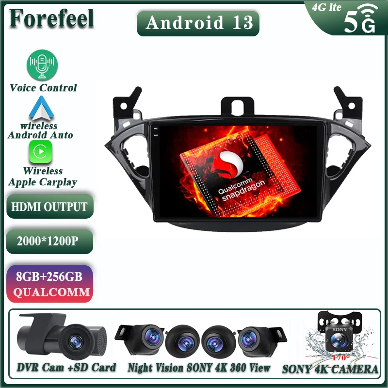 

Автомобильный Dvd-плеер на Android для Opel Corsa E 2014, 2015, 2016, 2017, 2018, 2019, мультимедийный автомобильный GPS-навигатор, стереоголовка без DVD-видео