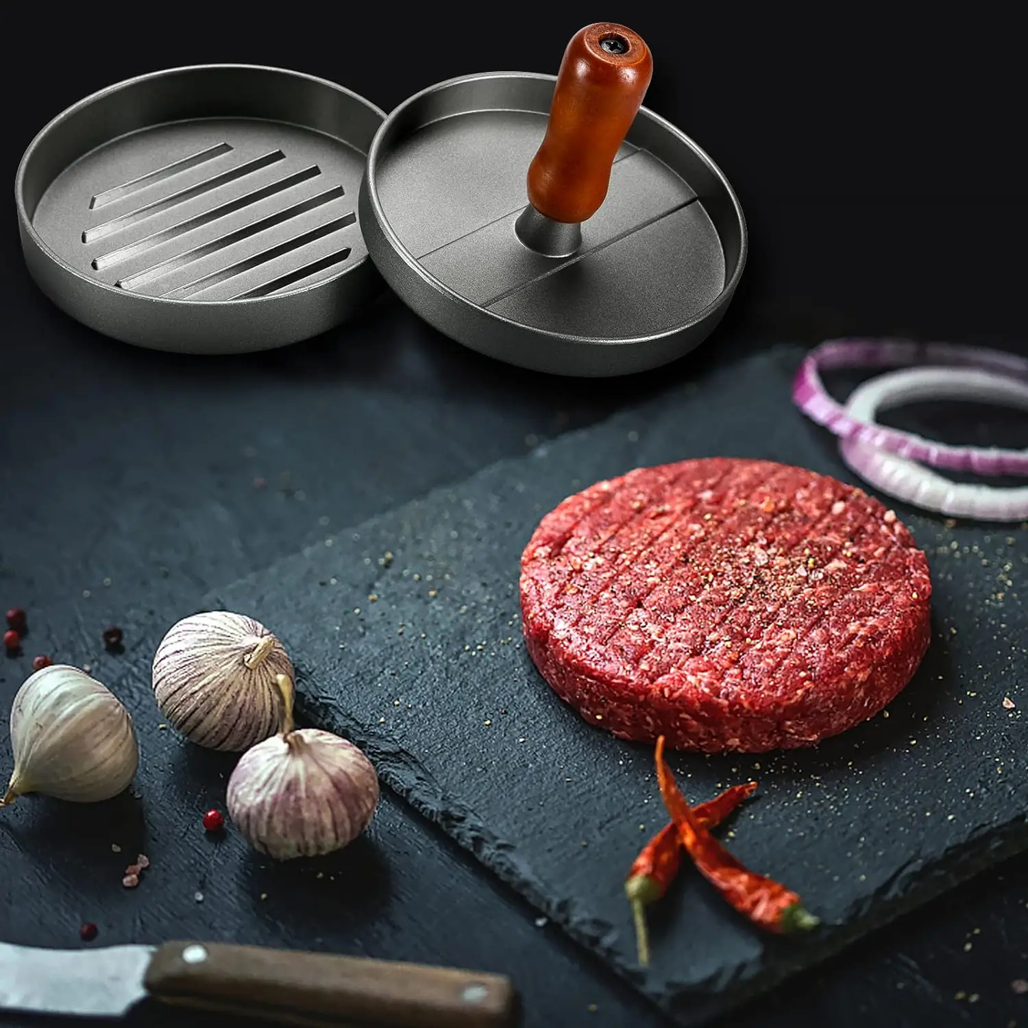 Stainless Steel Burger Press 3