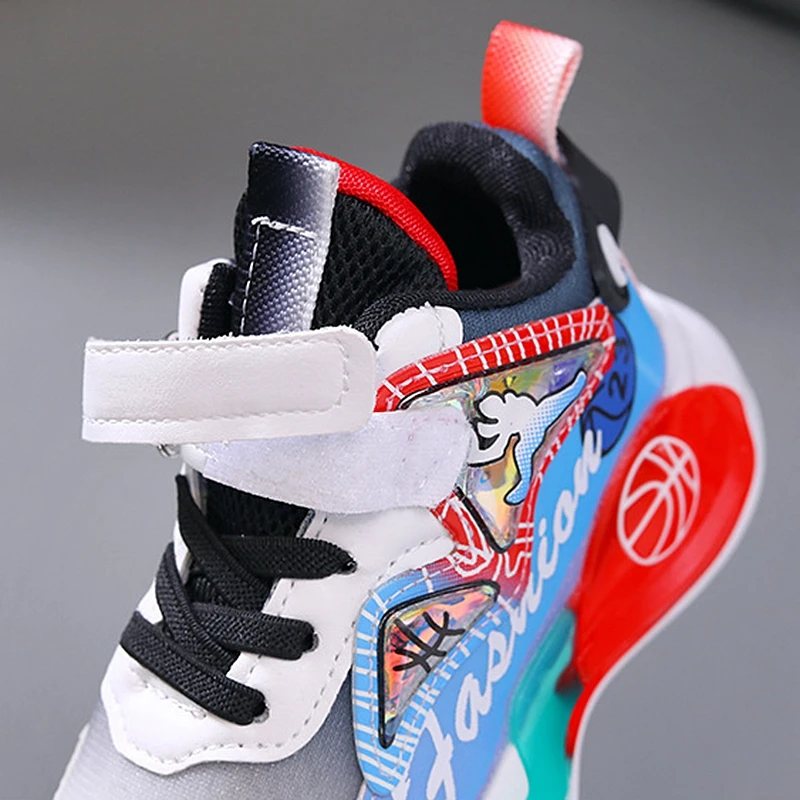 XUANMU Children Sport Shoes Boys Girls Autumn Winter Middle Children Shoes Primary School Basketball Shoes XA100_voghion.com