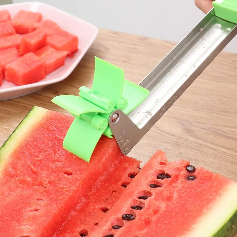 Fruit Divider Stainless Steel Windmill Watermelon Dicer Watermelon Tool