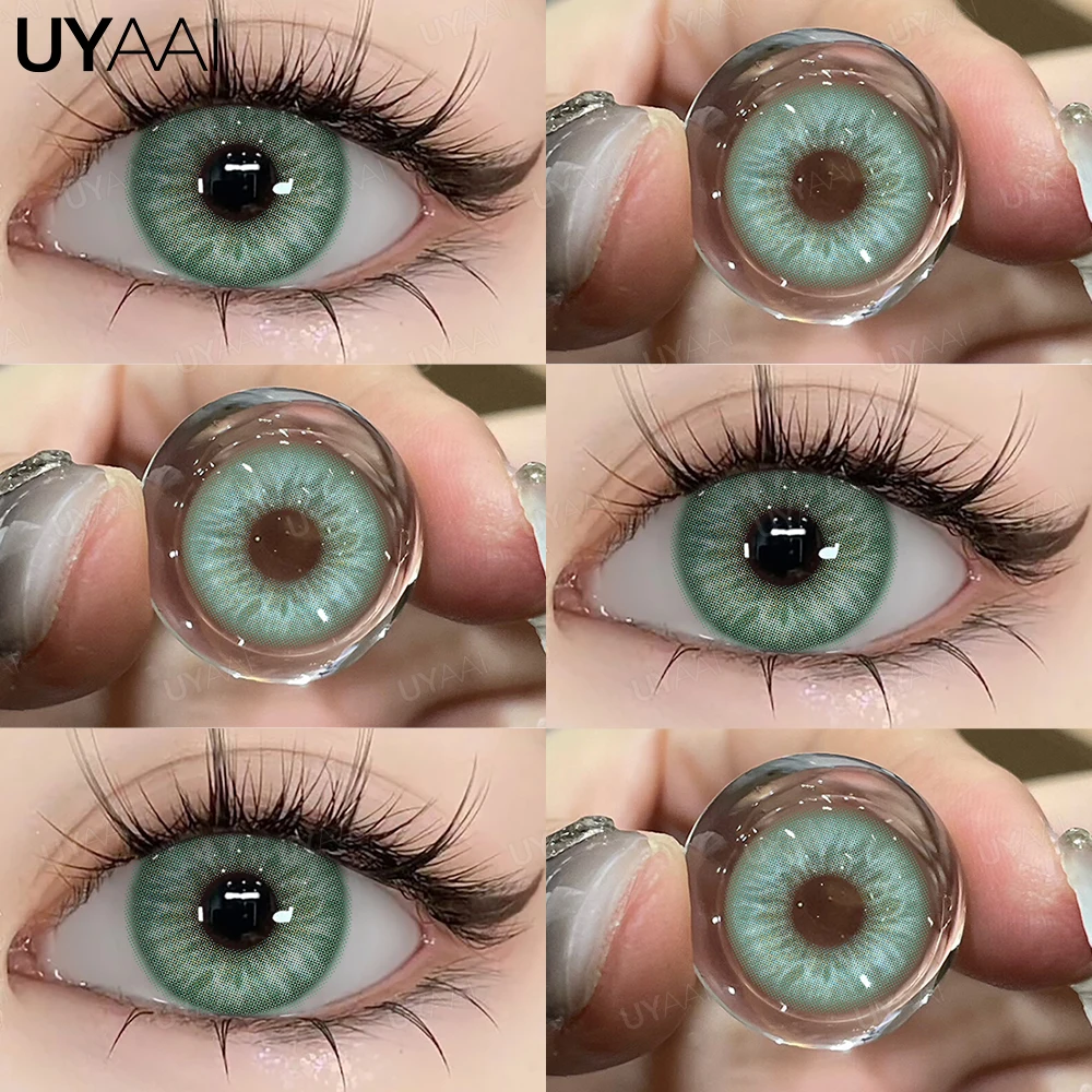 Vibrant Siri Green Cosmetic Contact Lenses - Enhancing Beauty with Bold Color