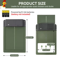 Automatic Chicken Coop Door Opener Battery Powered Light Sense Control Waterproof Pet Flap Accessories Upgrade ABS House Gate 2