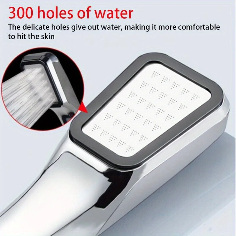 High Quality Pressure Rainfall Shower Head 300 Holes Shower Head Water Saving Filter Spray Nozzle High Pressure Water Saving 6