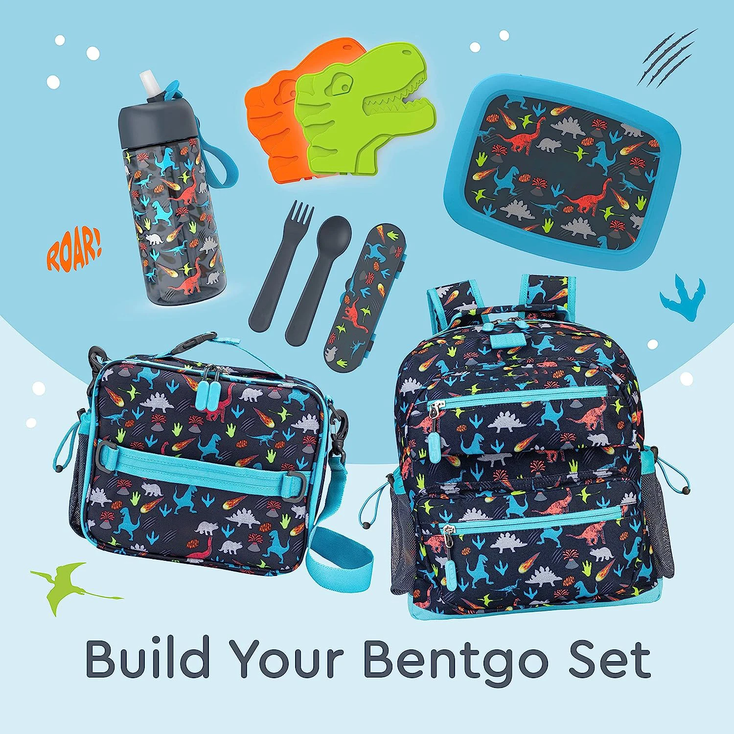 Bentgo Kids' Prints Leakproof, 5 Compartment Bento-style Lunch Box