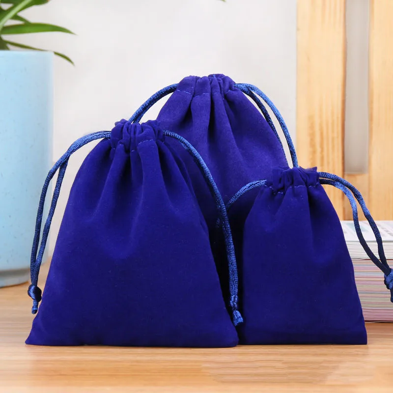 thumbnail image 1 of 10/50 Uds. Bolsas de terciopelo con cordón y bolsas pequeñas, bolsas para paquetes de joyería, bolsas de regalo para embalaje de boda y Navidad, 7x9, 8x10, 9x12cm, 1 of 5