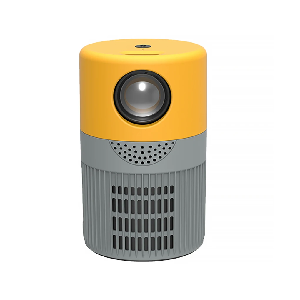 30W LED Mini Projector 480x360 Resolution Portable Video Projection Machine Home Theater Equipment Yellow Grey