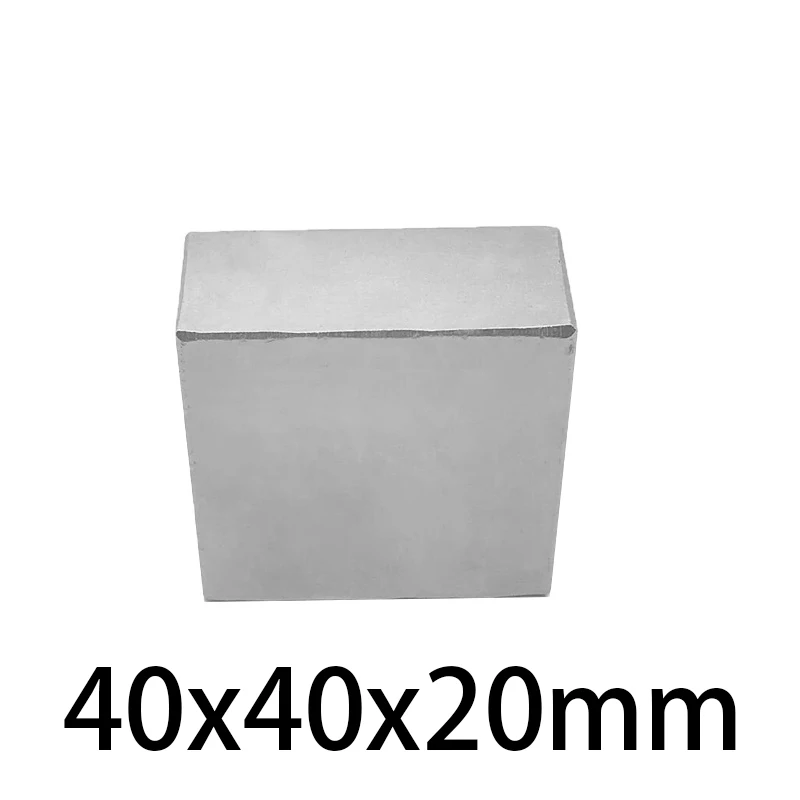 1/2/3Pcs 40X40X20Mm Super Strong Neo Neodymium 40Mmx40Mmx20Mm Magnet 40*40*20, Ndfeb Magnet 40*40*20Mm Magnets