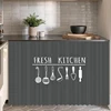 No Punching Cabinet Curtains Velcro Curtain Decorative Wardrobe Bookcase Curtain Cupboard Covering Cloth for Kitchen 2