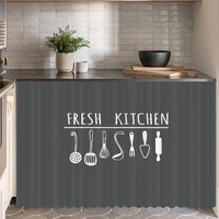 No Punching Cabinet Curtains Velcro Curtain Decorative Wardrobe Bookcase Curtain Cupboard Covering Cloth for Kitchen 2